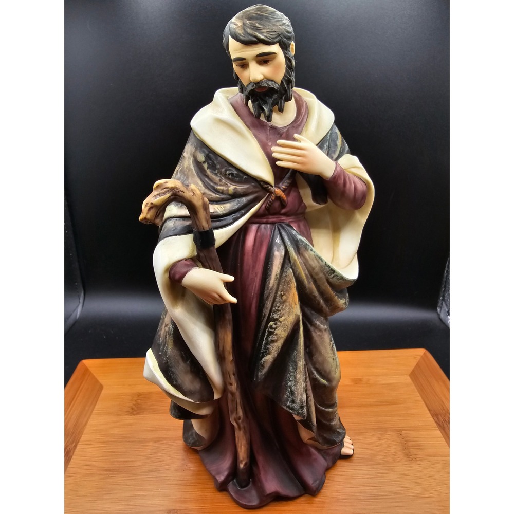 Grandeur Noel 2002 Saint Joseph Nativity Figurine Hand Painted Porcelain 10.5"